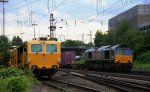 Die Class 66 DE6309 von DLC Railways kommt mit einem Containerzug aus Belgien und fhrt in Aachen-West ein  bei der Abendsonne am 13.7.2012.
