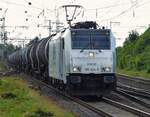 LINEAS 186 424 mit Kesselzug von NL in Salzbergen, 30.05.2024