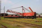 Im Depot Doboj stand am 23.5.2011 auch dieser groe Schienenkran.
Die Bezeichnung EDK 500 weist deutlich auf einen Kran ehemaliger
DDR Produktion (Trakraf) hin.