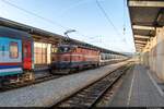 Am 29.04.2024 rangiert ZRS 440 055 nach der Ankunft des Regionalzugs 6401 von Banja Luka im Bahnhof von Doboj, Bosnien und Herzegowina