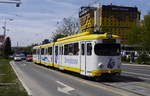 Kölner Achtachser in Sarajevo: Wagen 918 (ex 3715), von Ilidza kommend kurz vor Erreichen der Innestadt.