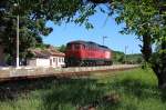 Lokhalt im romantischen Landbahnhof Most auf der Strecke Dravinograd -   Kardzali.