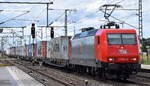 MEG - Mitteldeutsche Eisenbahn GmbH, Schkopau [D] mit der '145 061-8'  [NVR-Nummer: 91 80 6145 061-8 D-DB] am 12.06.24 Höhe Bahnhof Rodleben.
