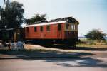 Ehemalige Diesellok M9 der LJ im Juli 1994 in Bandholm auf der Museumsbahn Maribo-Bandholm. Diese Lokomotive wurde in Danemark von Frichs 632/1934 gebaut.
