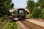 MFA 5085 passing under old bridge in Assendrup before it was renovated to accommodate power lines 02.07.2008