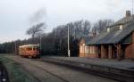 VNJ (Varde-Nørre Nebel Jernbane, Vestbanen) Schienenbus Bahnhof Lunde am 24.