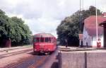 OHJ (Odsherreds Jernbane) Schienenbus S xx (Hilding Carlsson, Umeå, Schweden 1951) Bahnhof Hørve am 25.