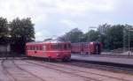 HTJ (Høng-Tølløse-Jernbane) Schienenbustriebwagen S 44 Bahnhof Tølløse (HTJ-Bahnsteig) am 25.