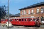 ØSJS (Østsjællandske Jernbaneselskab, Østbanen) Scandia-Schienenbusse (Sm 12 + Sm) Store Heddinge am 24.