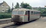 Lyngby-Nærum-Jernbane (LNJ) Scandia-Schienenbustriebwagen (Sm) am Endbahnhof Jægersborg (in der Nähe von Lyngby).