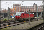 DSB Vectron 3237 war am 27.11.2024 um 9.50 Uhr im östlichen Gleisvorfeld des HBF Hamburg geparkt.