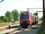 2 dnische E-Loks der Baureihe 3200 werden im Grenzbahnhof Padborg rangiert