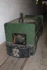 Diese Lok von DEMAG, Bauj. 1940, 15PS, steht im Bunkermuseum Hanstholm. Sie soll dem Typ entsprechen, der auf der Munitionsbahn eingesetzt war. Sie ist betriebsfähig, wird aber nur wenig genutzt. 29.05.2019