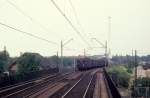 Kbenhavn / Kopenhagen DSB S-Bahn im August 1975: Ein Zug der Linie F nhert sich dem S-Bahnhof Nrrebro.