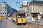 Århus / Aarhus Århus Sporveje (ÅS) SL 1 (Tw 16) Banegårdsplads (: Bahnhofsplatz) am 8. August 1969. - Scan eines Diapositivs. Film: Kodak Ektachrome.