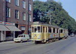 København / Kopenhagen Københavns Sporveje SL 10 (Tw 600 + Bw 15xx) København Vesterbro, Ny Carlsberg Vej / Vester Fælledvej im August 1968. - Scan von einem Farbnegativ. Film: Kodak Kodacolor X Film.