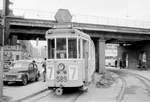 København / Kopenhagen Københavns Sporveje SL 7 (Tw 589 + Bw 15xx) København N, Nørrebro, Nørrebrogade / Lundtoftegade / Mimersgade / Nørrebro Station im Februar 1969.