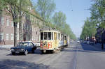 København / Kopenhagen Københavns Sporveje SL 2 (E-Wagen; Tw 515 + Bw 15**) København S, Sundbyvester, Amagerbrogade / Sundbyvester Plads am 28. Mai 1969. - Scan eines Farbnegativs. Film: Kodak Kodacolor X.