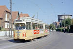 København / Kopenhagen Københavns Sporveje SL 2 (DÜWAG/Kiepe-GT6 870) Brønshøj, Gaunøvej am 10.