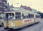 Kbenhavn / Kopenhagen KS SL 7 (Dwag-GT6 862) Frederikssundsvej / Hulgrds Plads im August 1970.