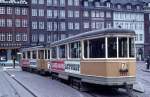 Kbenhavn / Kopenhagen KS SL 7 (Bw 1572 + Tw 568) Kongens Nytorv am 18. April 1971.