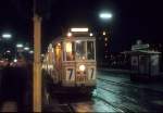 København / Kopenhagen KS SL 7 (Tw 587) Frederikssundsvej / Hulgårdsvej im Dezember 1969.