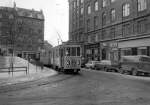 København / Kopenhagen Københavns Sporveje SL 3 (Tw 571 + Bw 15xx) Østerbro, Melchiors Plads im Februar 1968. - Scan von einem S/W-Negativ. Film: Sakura Konipan SS. Kamera: Konica EE-matic.