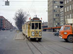 København / Kopenhagen Københavns Sporveje SL 6 (Tw 587 + Bw 15xx) København Ø, Østerbro, Jagtvej / Reersøgade am 11.