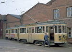 København / Kopenhagen Københavns Sporveje SL 5 (Tw 514 + Bw 15**) København N, Nørrebro, Nørrebro Remise (: Straßenbahnbetriebsbahnhof Nørrebro) am 25.