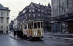 København / Kopenhagen Københavns Sporveje (KS) SL 7 (Großraumtriebwagen 598) København K, Gothersgade / Kronprinsessegade im Februar 1969.