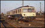 Die Batterien des ETA 515503 werden am 25.10.1989 im Bahnhof Düren geladen!