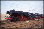 Lokparade am 17.4.1993 am BW Arnstadt: 503688 rollt am Ende eines Lokzuges in Richtung HBF Arnstadt, um wenig später solo zurück zu kehren.