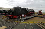 Fotopräsentationsfahrt der Meininger 50 380 am Nachmittag des 07.10.2017 auf der Drehscheibe im Museums-Bw Arnstadt.