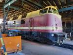 Rennsteigbahn V180 314 am 19.09.2020 beim Eisenbahnfest im Bw Arnstadt/hist e.V..