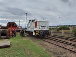 DB Museum V60 1100 (98 80 3346 100-1 D-DB) am 19.09.2021 beim Eisenbahnfest im Bw Arnstadt/hist.