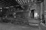 Die Dampflokomotive 89 6311 steht im Eisenbahnmuseum Arnstadt.