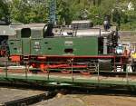 Die Dampflok  Theo 4  auf der Drehscheibe im Eisenbahnmuseum Dieringhausen am 11.09.2010