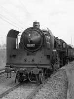 Die Dampflokomotive 19 017 im Eisenbahnmuseum Dresden-Altstadt.