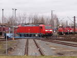 DB 185 155-9 am 28.01.2018 im Bw Leipzig-Engelsdorf.