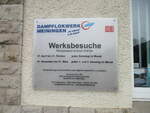 Für noch 5,-Euro(Inzwischen ist der Preis auf 6,-Euro erhöht) konnte ich,am 29.April 2022,das Dampflokwerk Meiningen besuchen.
