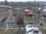 DB 363 711-3 am 12.02.2020 an der Tankstelle in Mühldorf (Oberbay).