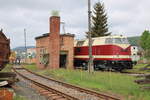 PRESS 118 757-4 am 04.05.2024 beim Frühlingsfest im Lokbahnhof Sonneberg (Thür).