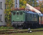 E44 507 war am 10.10.2015 beim Tag der offenen Tür im Bahnbetriebswerk Weimar ausgestellt.