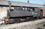 Noch im Bestand der DR: die 99 5906 am 10.04.1991 im Bw. Wernigerode-Westerntor.