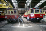 Gepäcktriebwagen 278 107 der Berliner S-Bahn neben 475 603 am 06.08.1994 im S-Bahn-Raw.