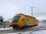 31.1.15 Bernau. 711 116 passiert BÜ Albertshofer Chaussee