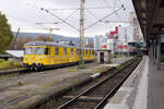 Gleismesstriebzug mit dem BR 726 002-9 im Bahnhof Stuttgart abgestellt am 18. November 2021.
Foto: Walter Ruetsch