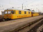 Der Gleismesszug 726 002-9 stand mit dem Netz Instandhaltung 725 002-0 am 21.03.2009 in Hannover Hauptbahnhof.