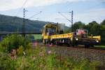 Ein GAF von DB Netz Instandhaltung auf dem Weg nach Bad Hersfeld am 28.08.14 bei Hermannspiegel.