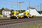 GAF 100 BR 741 501 und 500 auf Überführungsfahrt von Brandenburg-Kirchmöser nach Karlsruhe bei einem Halt in Magdeburg Hbf.